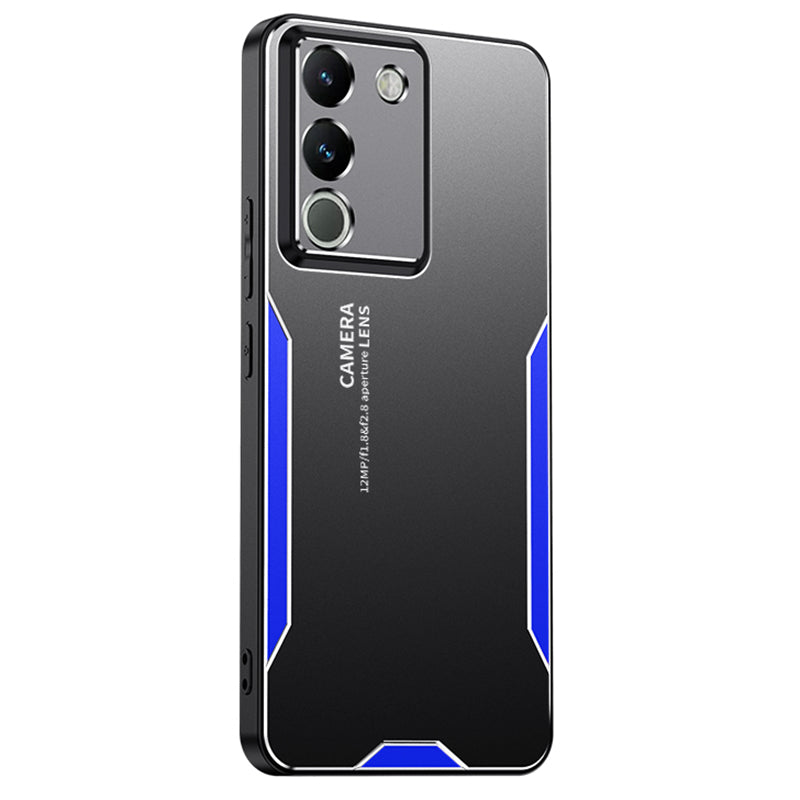 For vivo Y200 (India) 5G PC+TPU+Aluminum Alloy Phone Case Drop Protection Cell Phone Cover - Gold For vivo Y200 (India) 5G PC+TPU+Aluminum Alloy Phone Case Drop Protection Cell Phone Cover - Gold